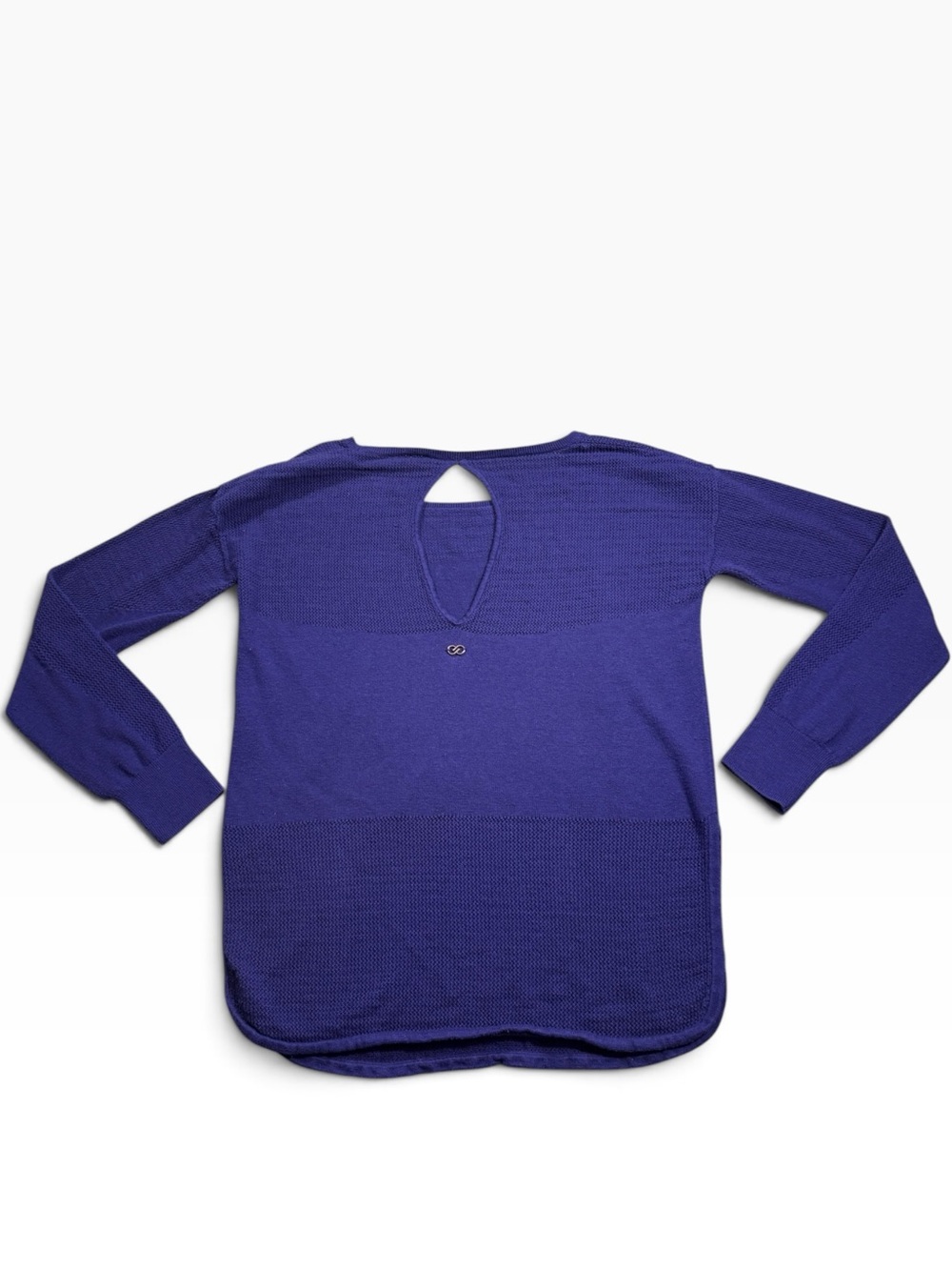 CALIA by Carrie Underwood Large Royal Purple Long Sleeve Knit Top Keyhole Back